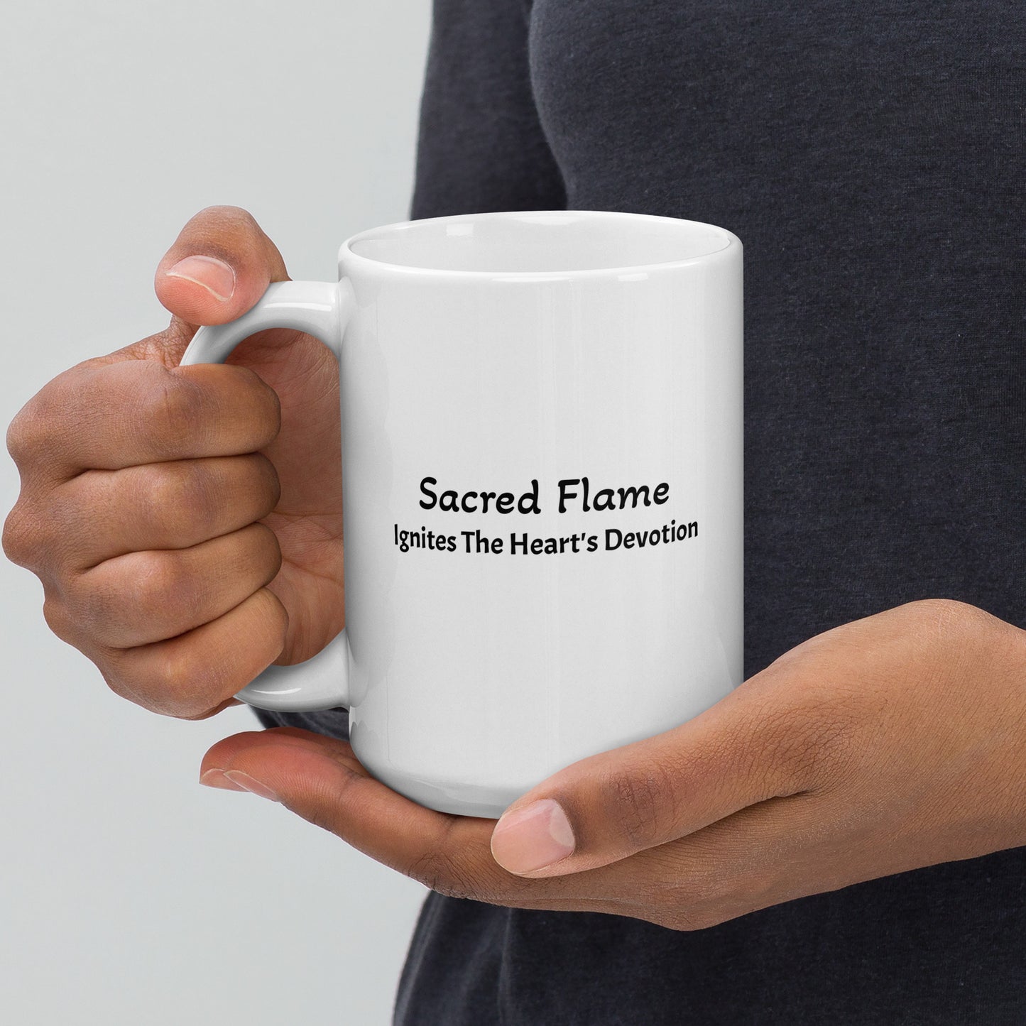 White glossy Mug | Sacred Flame | Fall Collection |