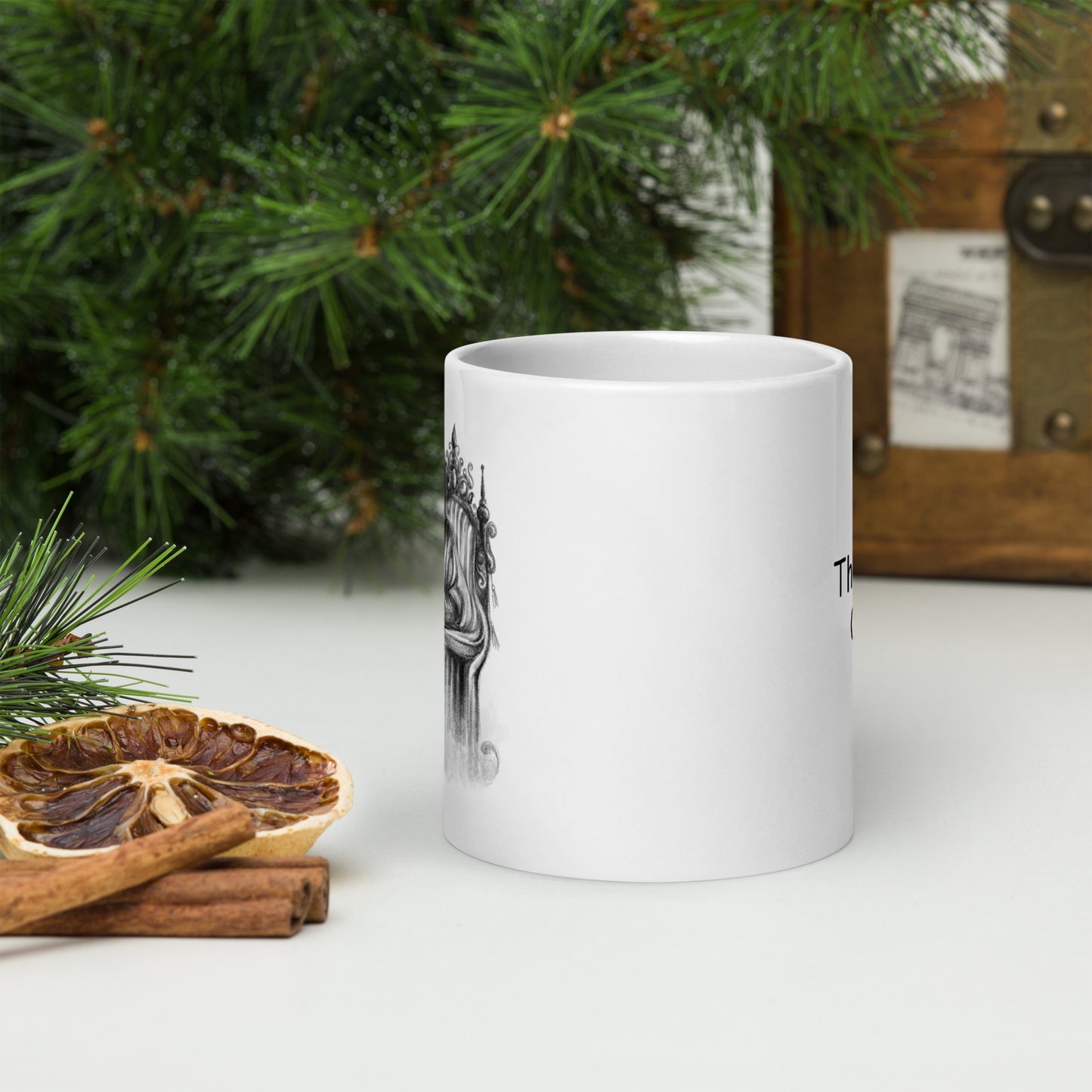 White Glossy Mug | Throne of Grace | Spring Collection |