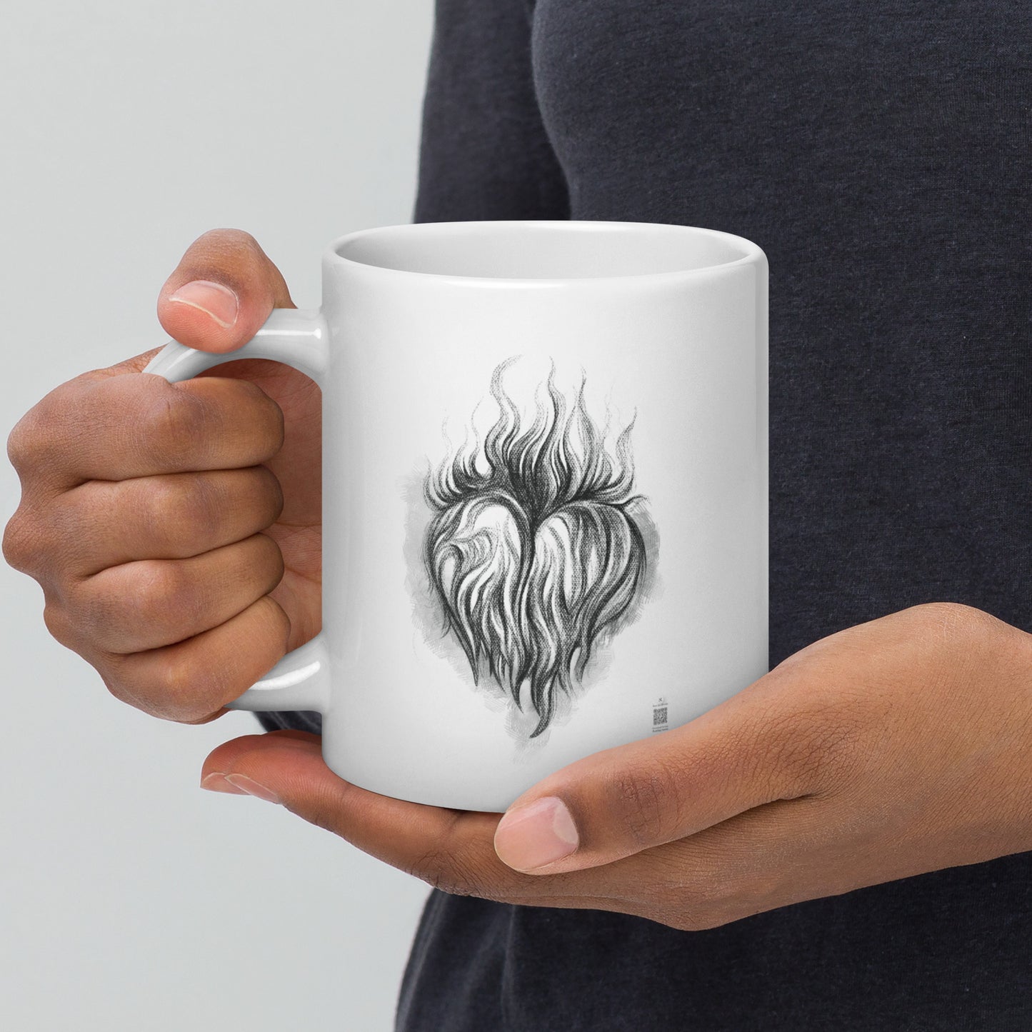White glossy Mug | Sacred Flame | Fall Collection |