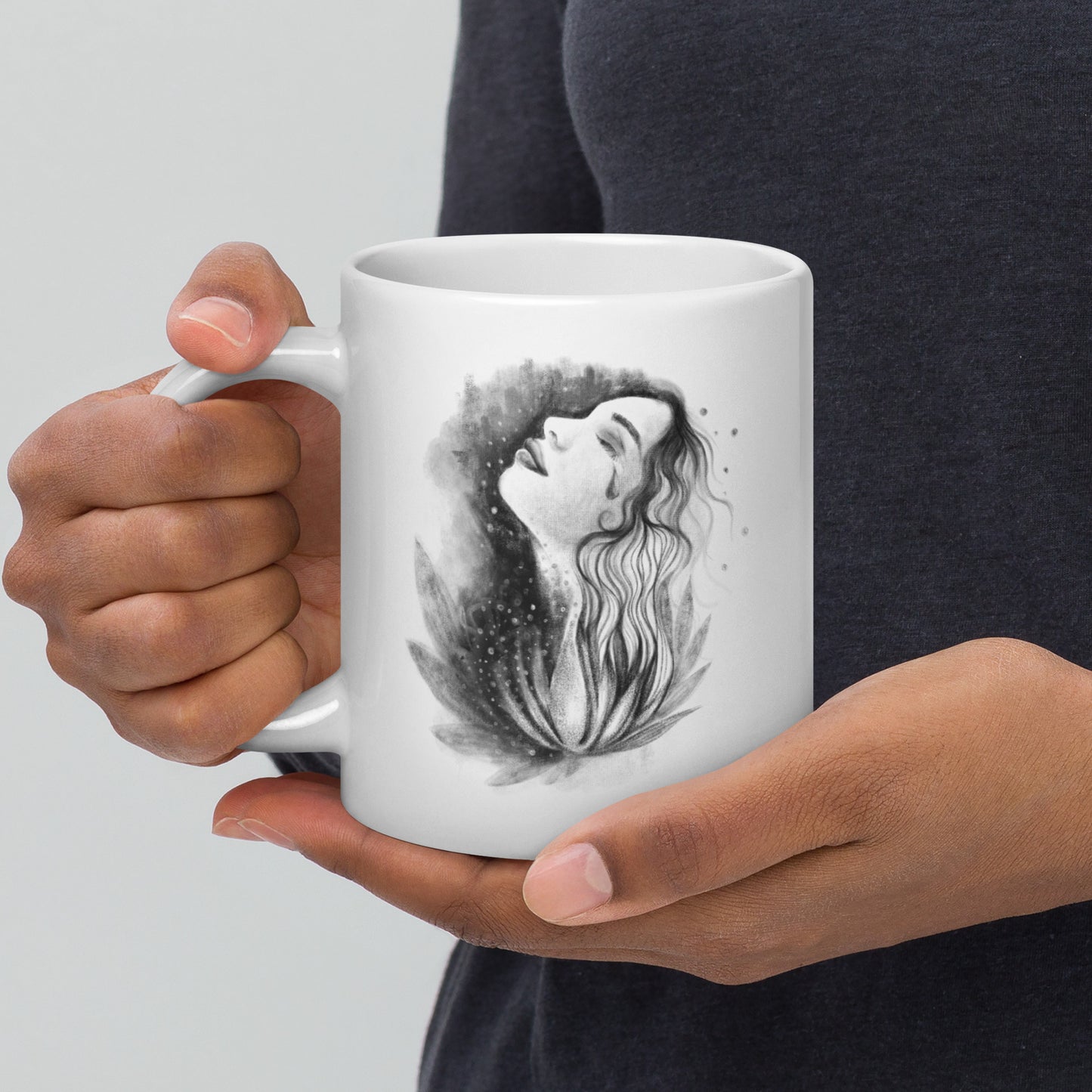 White Glossy Mug | Crying Out | Winter Collection |