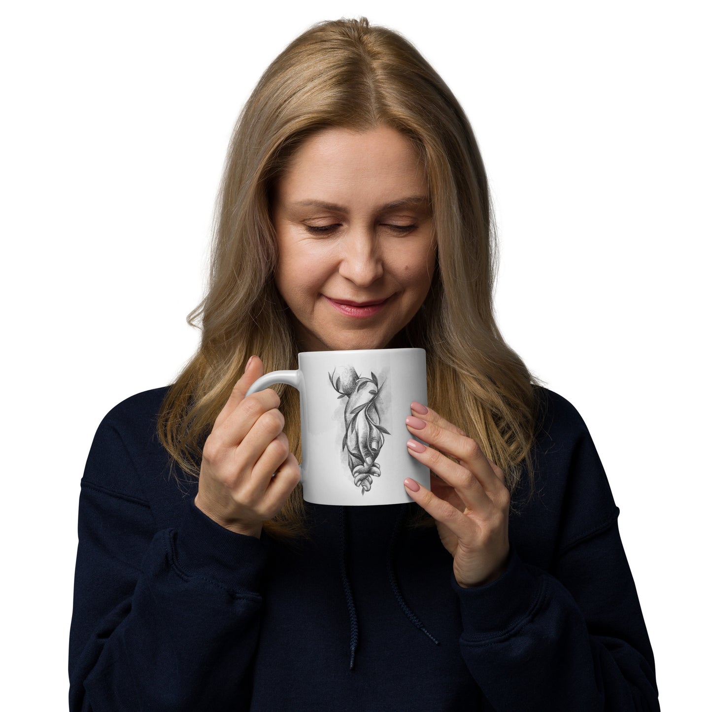 White Glossy Mug | Need | Spring Collection |