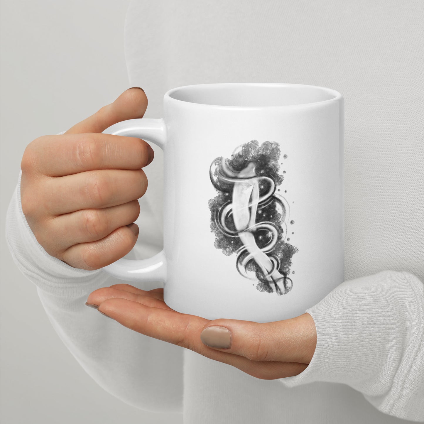 White Glossy Mug | Storm | Winter Collection |