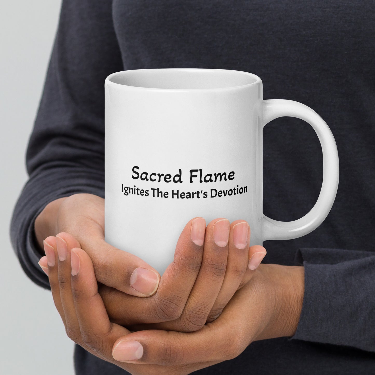 White glossy Mug | Sacred Flame | Fall Collection |