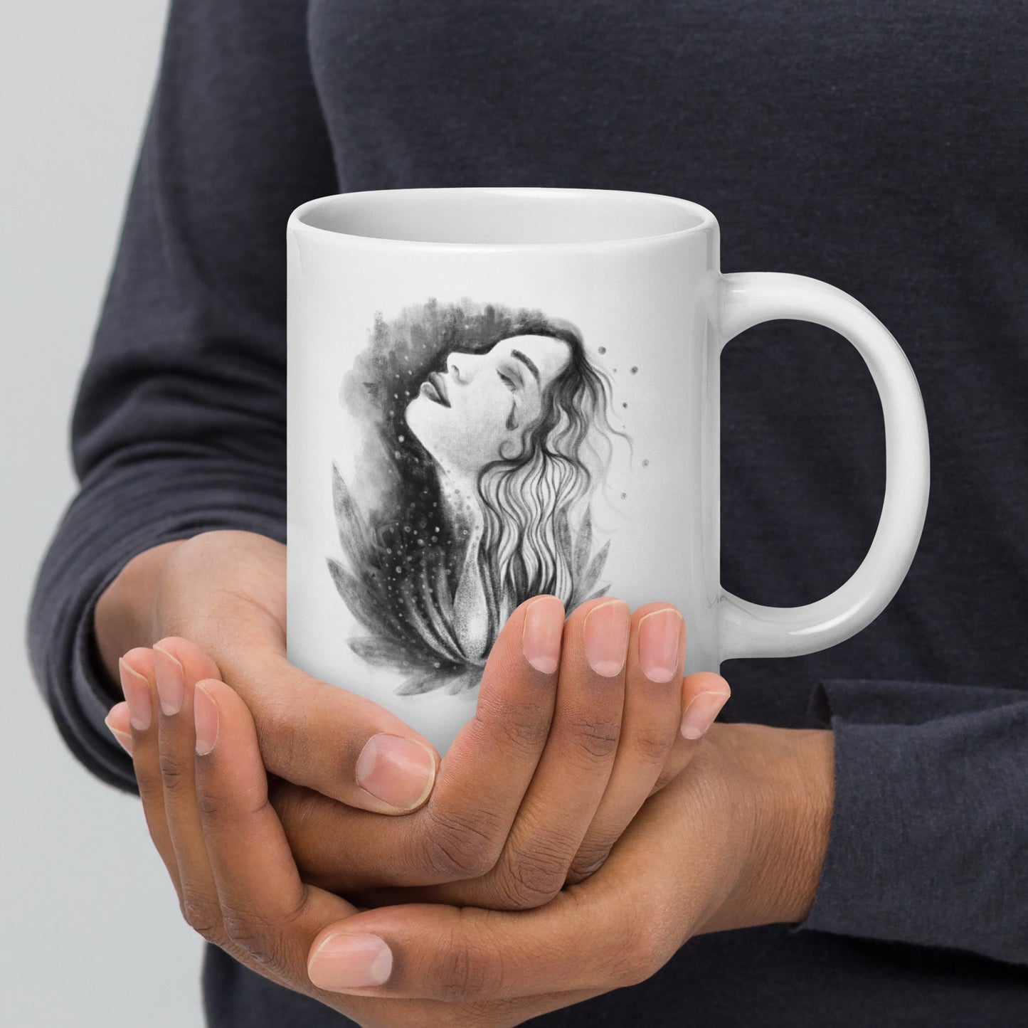 White Glossy Mug | Crying Out | Winter Collection |