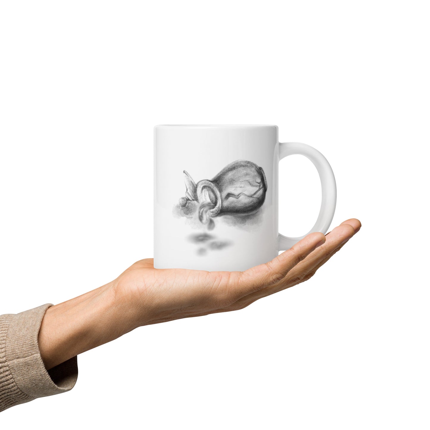 White Glossy Mug | Jar | Spring Collection |