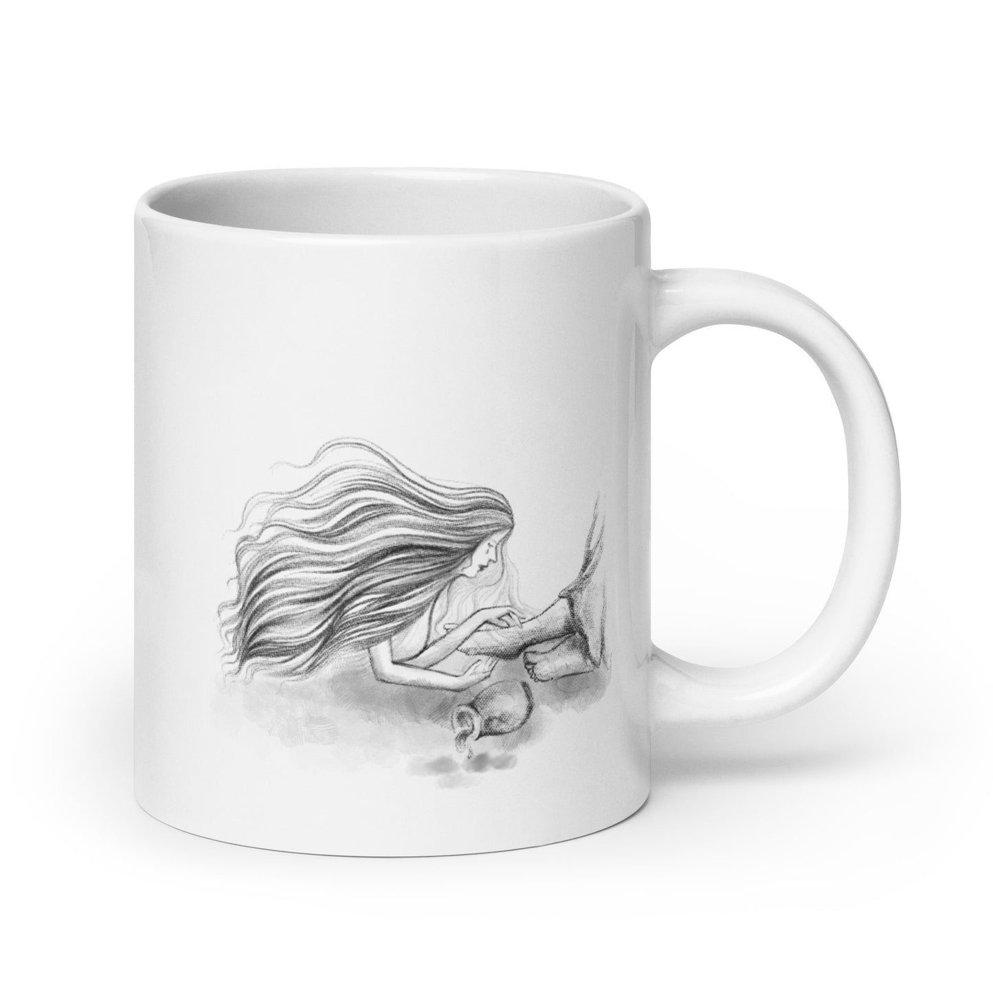 White Glossy Mug | Alabaster Jar | Spring Collection |