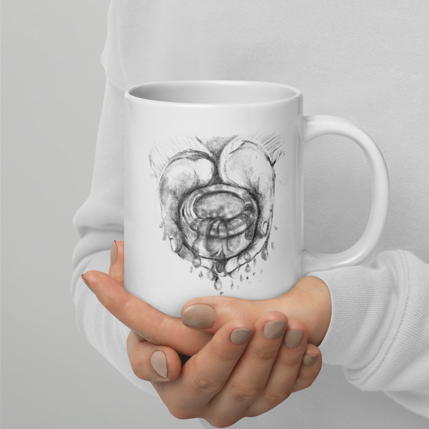 White Glossy Mug | Overflow | Spring Collection |