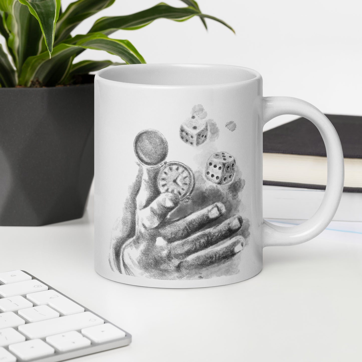 White Glossy Mug | Time & Being | Summer Collection |