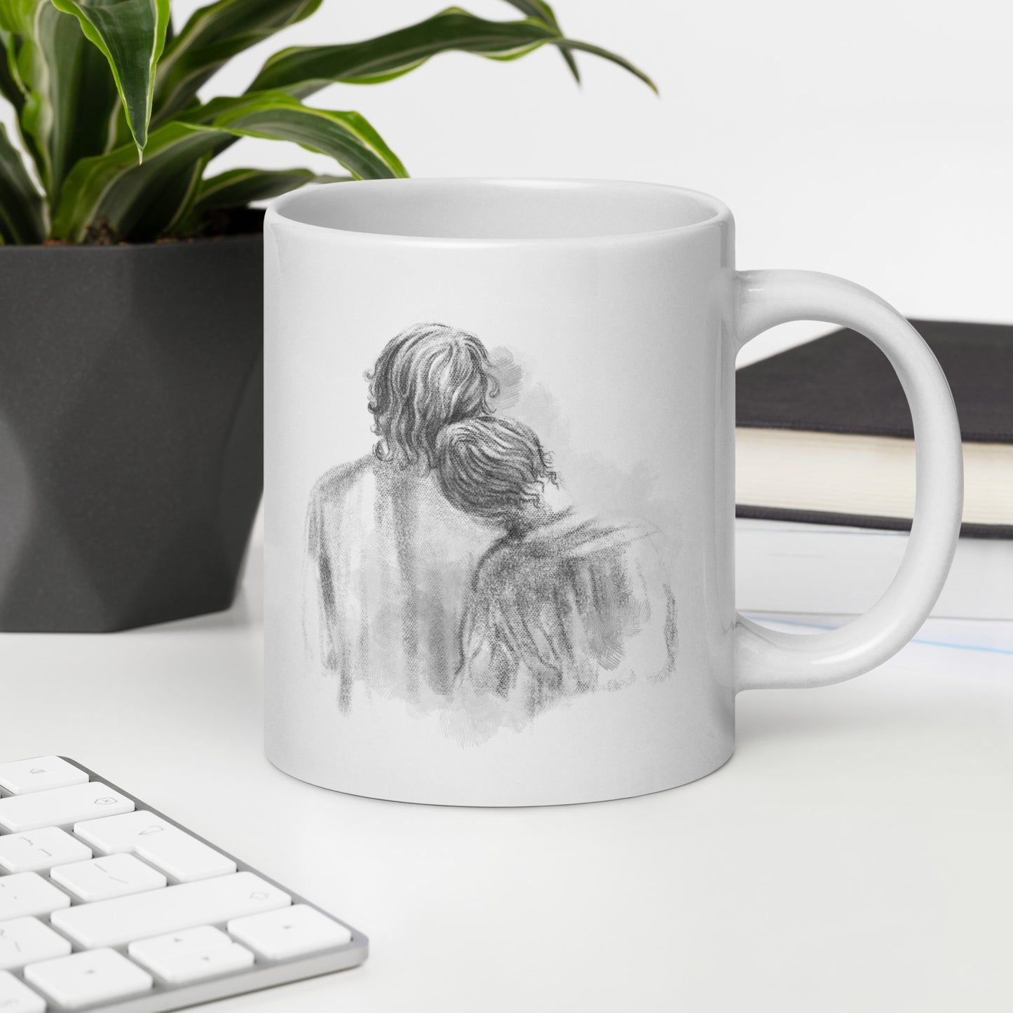 White Glossy Mug | Leaning | Spring Collection |