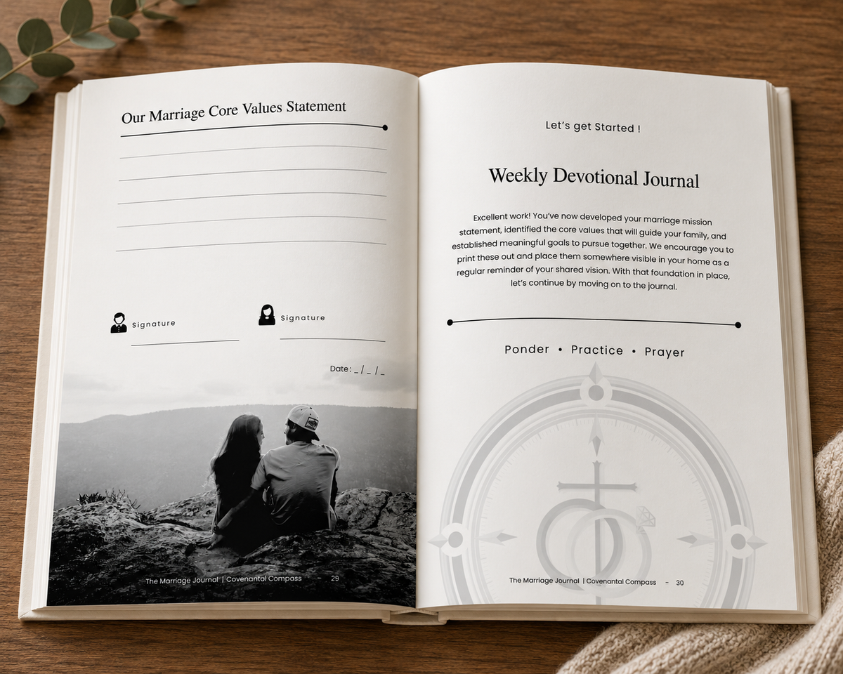 Covenantal Compass | Marriage Journal (Black & White Edition)