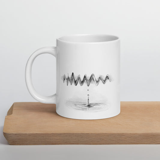 White Glossy Mug | Listen | Fall Collection |