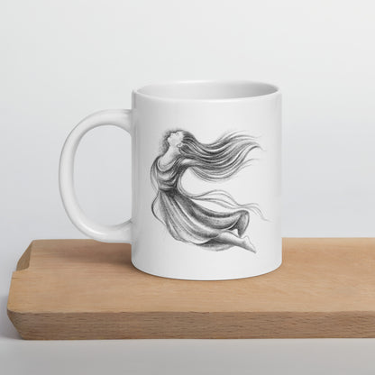 White Glossy Mug | Joy | Summer Collection |