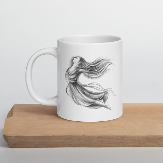 White Glossy Mug | Joy | Summer Collection |