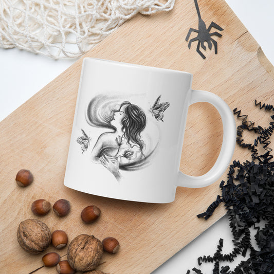 White Glossy Mug | Ruach | Spring Collection |