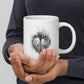 White glossy Mug | Sacred Flame | Fall Collection |