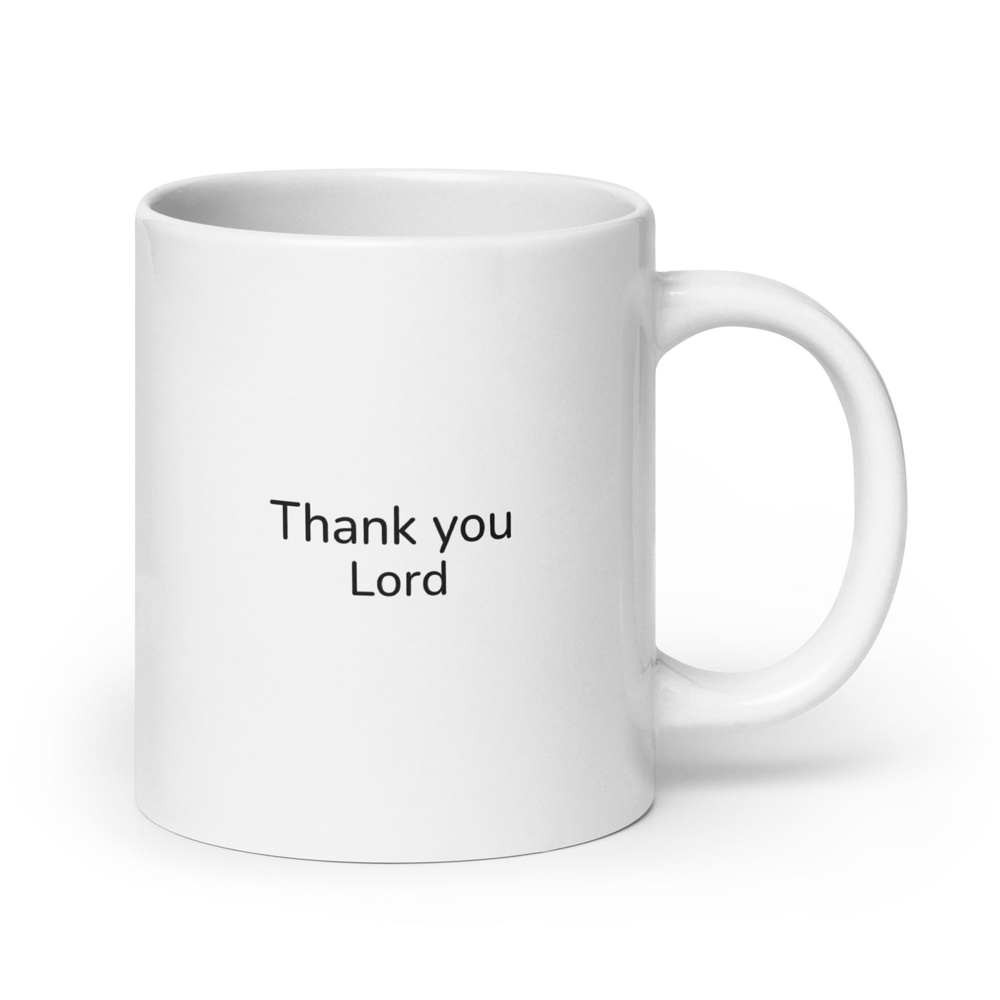 White Glossy Mug | Thank you lord | Fall Collection |