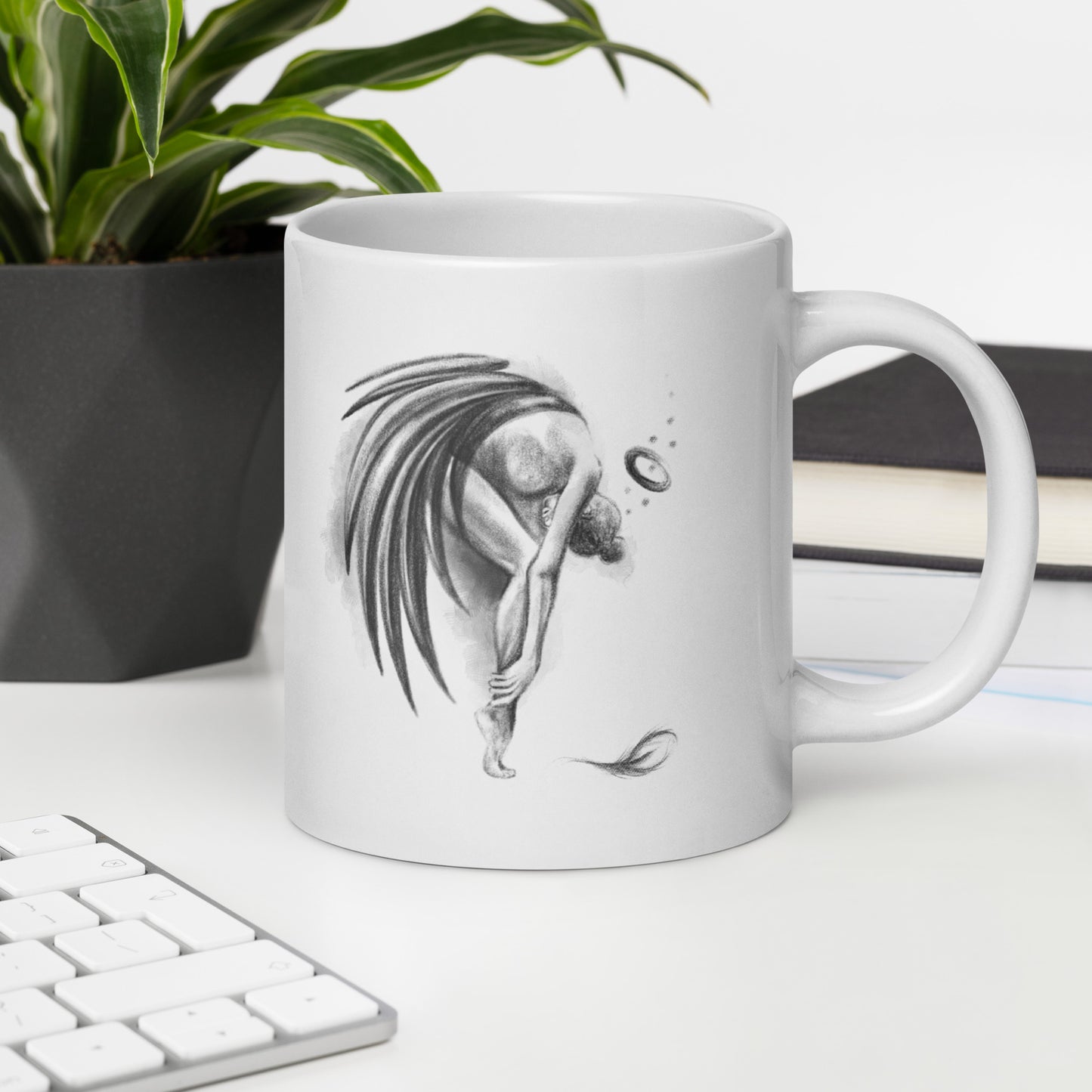 White Glossy Mug | Rolling Over Tensions | Winter Collection |